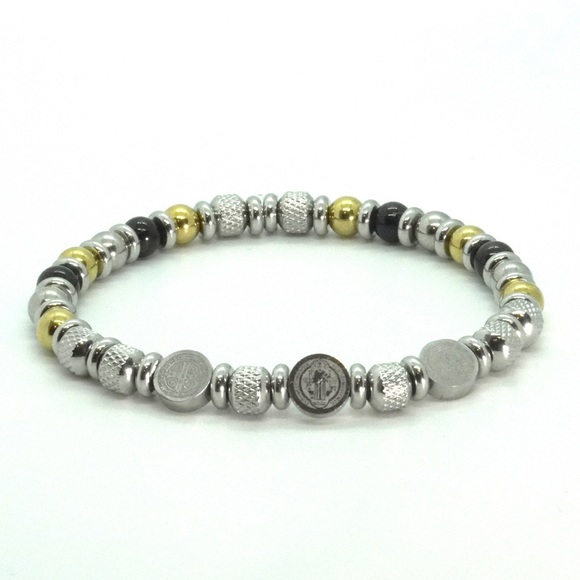 Other - 6mm Stainless Steel Beaded Bracelet #BBR-178